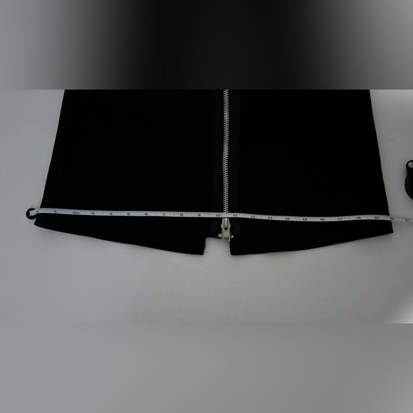 Vintage 90s Y2K Tripp NYC Twill Pyramid Studded zip Black Skirt 5 - Picture 8 of 11